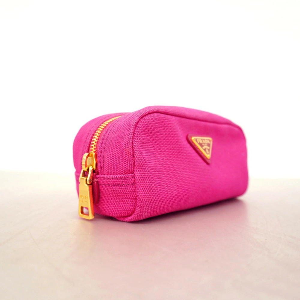 Prada Canvas Clutch Pink